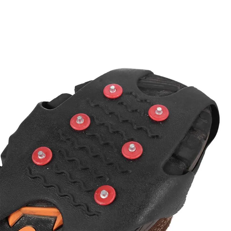 1 Pair 8 Studs Anti Slip Snow Ice Climbing Shoe Spikes Grips Cleats Winter Outdoor Shoes Crampons  Chain Claws Grips Boots Cover