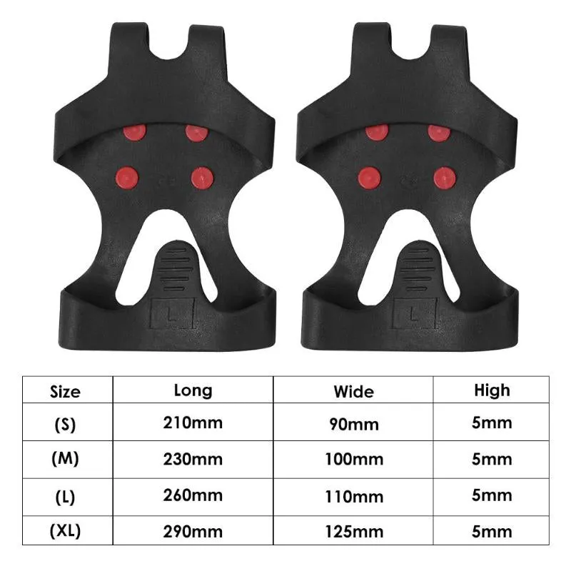 1 Pair 8 Studs Anti Slip Snow Ice Climbing Shoe Spikes Grips Cleats Winter Outdoor Shoes Crampons  Chain Claws Grips Boots Cover