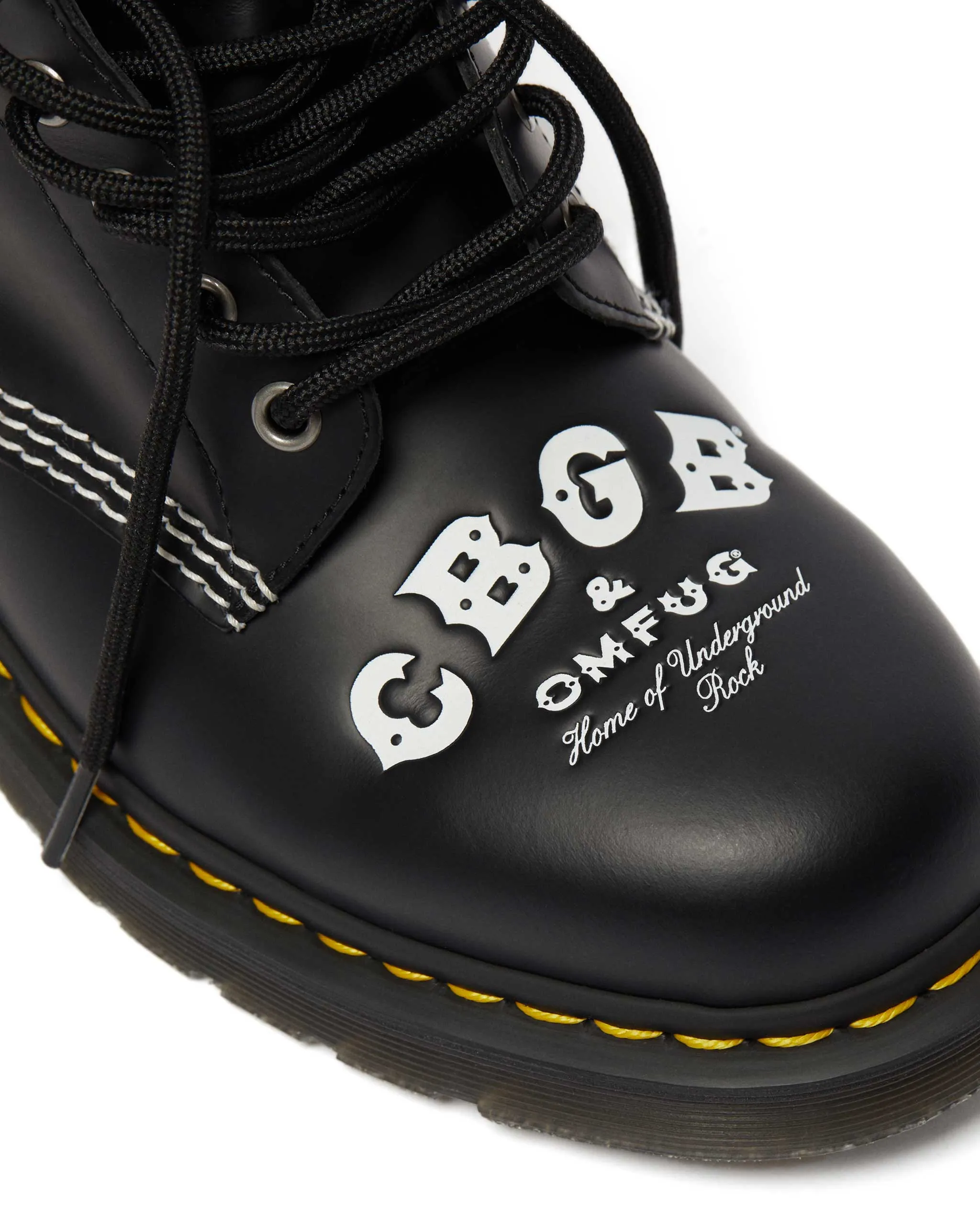 1460 CBGB x OMFUG Black Smooth Leather Lace Up Boot