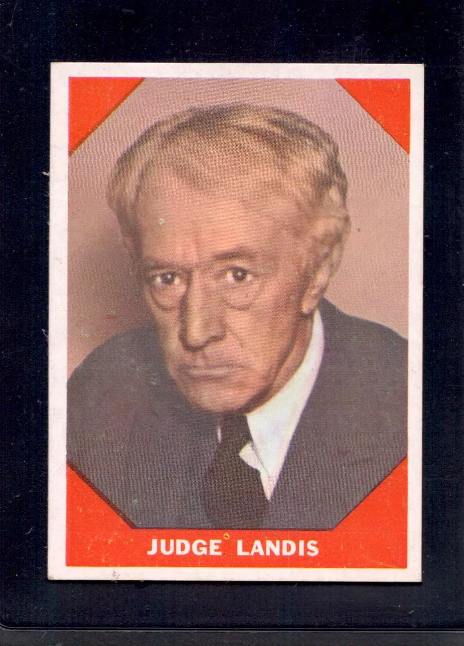 1960 Judge Kenesaw Mountain Landis Fleer Baseball Greats #64 Baseball Card