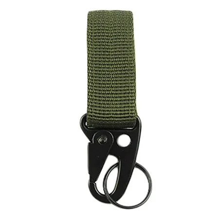 2PCS Outdoor Camping  Carabiner Backpack Hooks Olecranon Molle Hook Survival Gear EDC Nylon Keychain Clasp(Army Green)