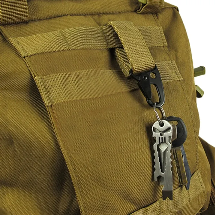 2PCS Outdoor Camping  Carabiner Backpack Hooks Olecranon Molle Hook Survival Gear EDC Nylon Keychain Clasp(Army Green)