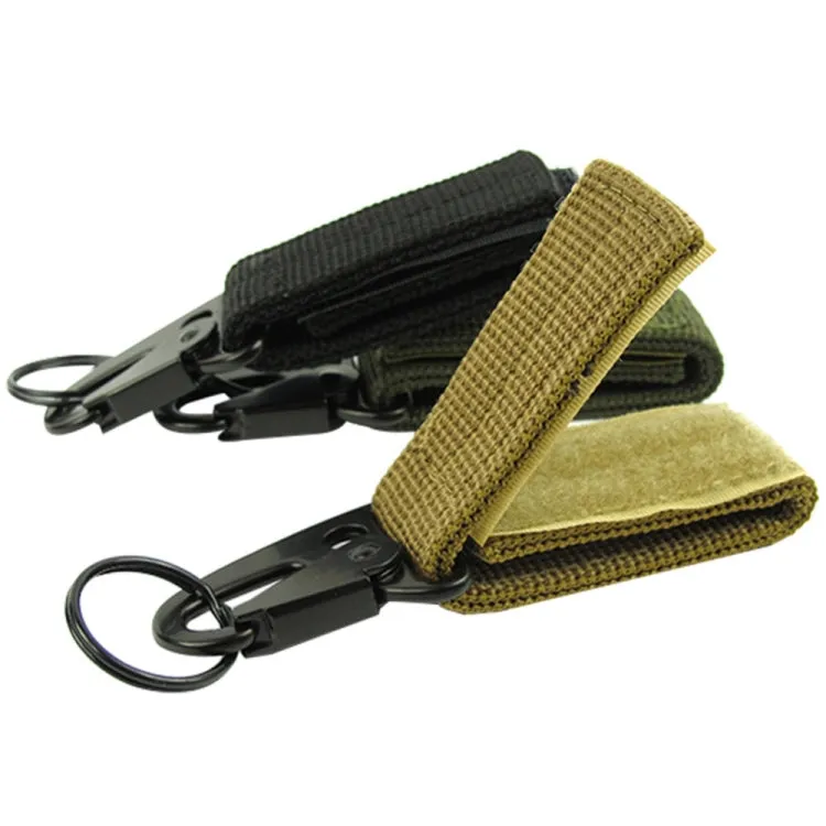 2PCS Outdoor Camping  Carabiner Backpack Hooks Olecranon Molle Hook Survival Gear EDC Nylon Keychain Clasp(Army Green)