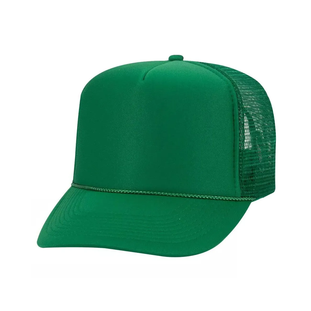 5 Panel High Crown Polyester Foam Front Mesh Back Trucker Hat