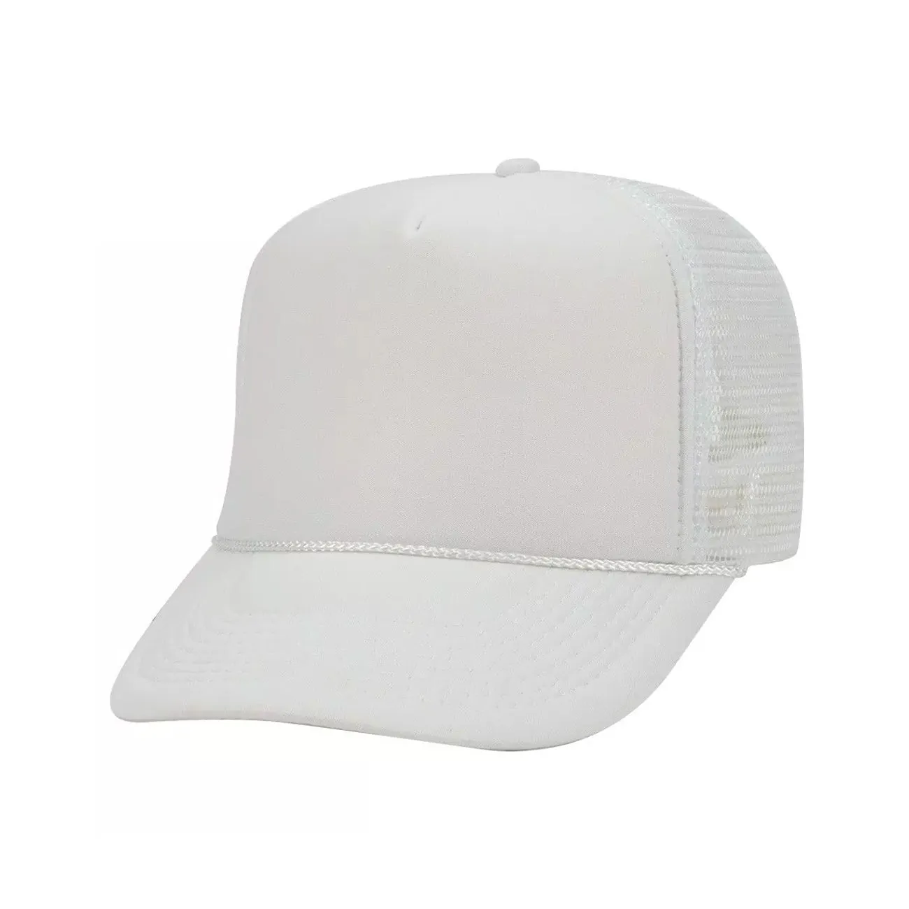 5 Panel High Crown Polyester Foam Front Mesh Back Trucker Hat