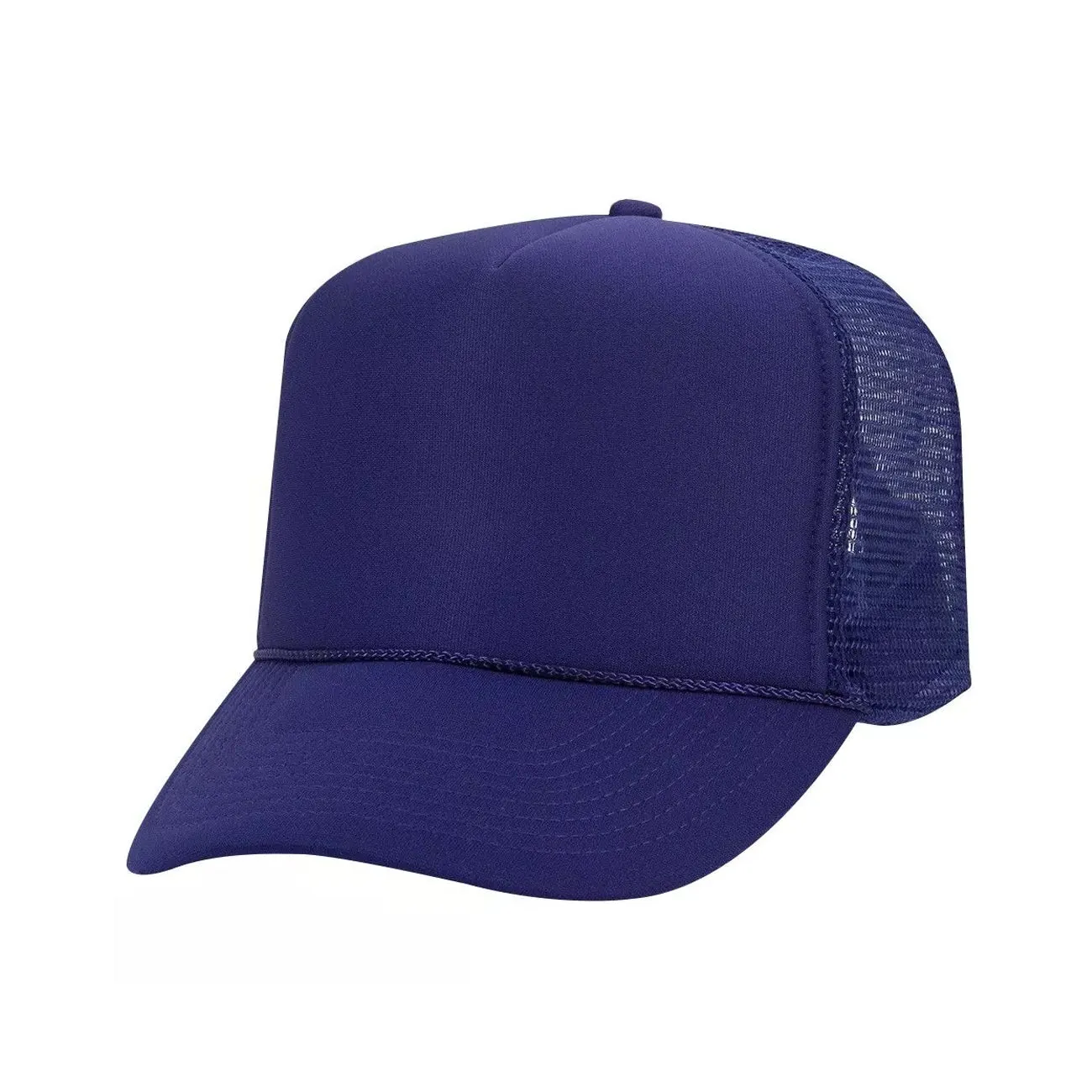 5 Panel High Crown Polyester Foam Front Mesh Back Trucker Hat