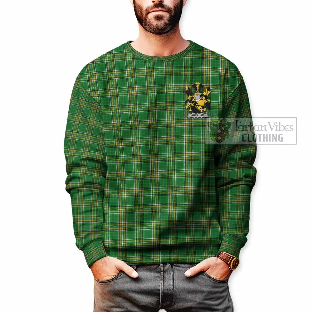 Abraham Irish Clan Tartan Sweatshirt with Coat of Arms