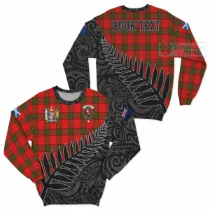 Adair Crest Tartan Sweatshirt with New Zealand Silver Fern Half Style