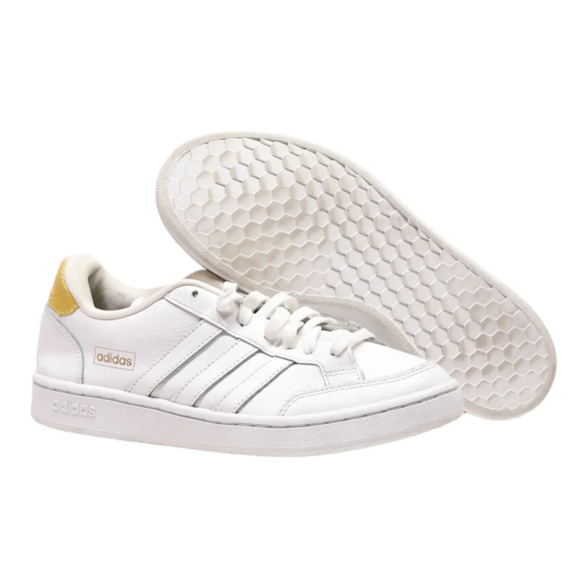 ADIDAS Grand Court Sneaker Trainers White Leather Womens UK 6.5