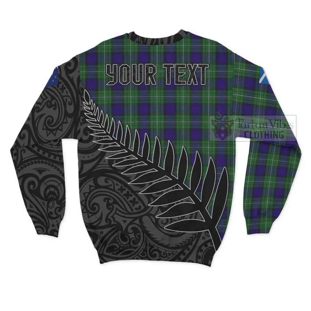 Alexander Crest Tartan Sweatshirt with New Zealand Silver Fern Half Style