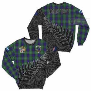 Alexander Crest Tartan Sweatshirt with New Zealand Silver Fern Half Style