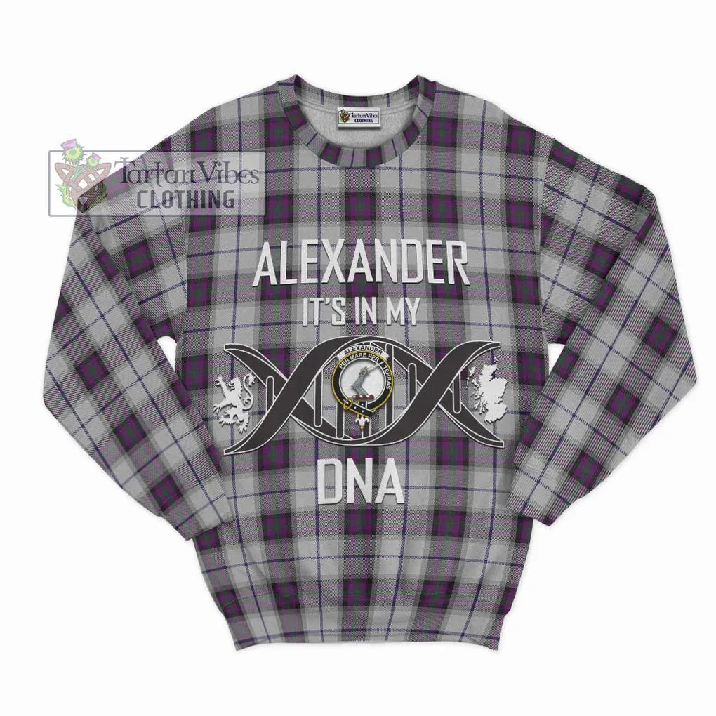 Alexander of Menstry Dress Tartan Sweatshirt with Family Crest DNA In Me Style