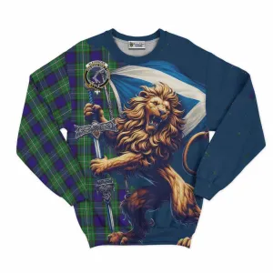 Alexander Tartan Family Crest Sweatshirt with Scottish Majestic Lion