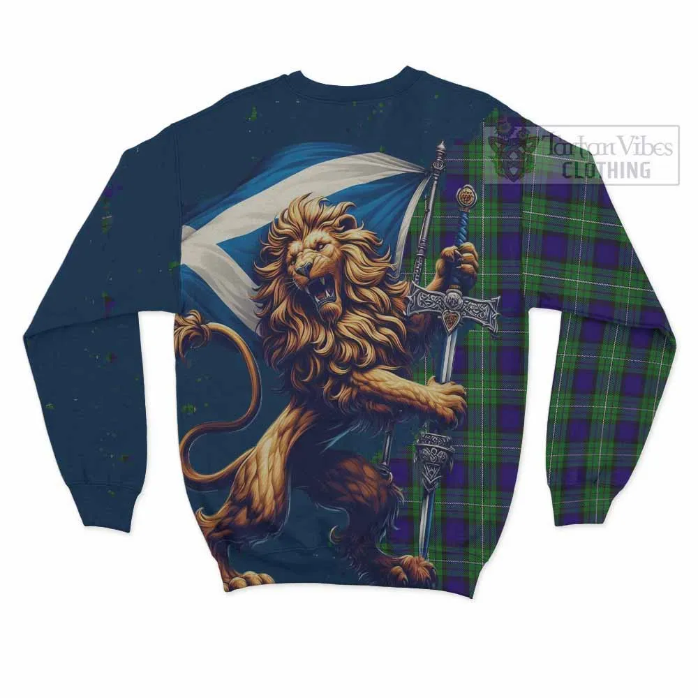 Alexander Tartan Family Crest Sweatshirt with Scottish Majestic Lion