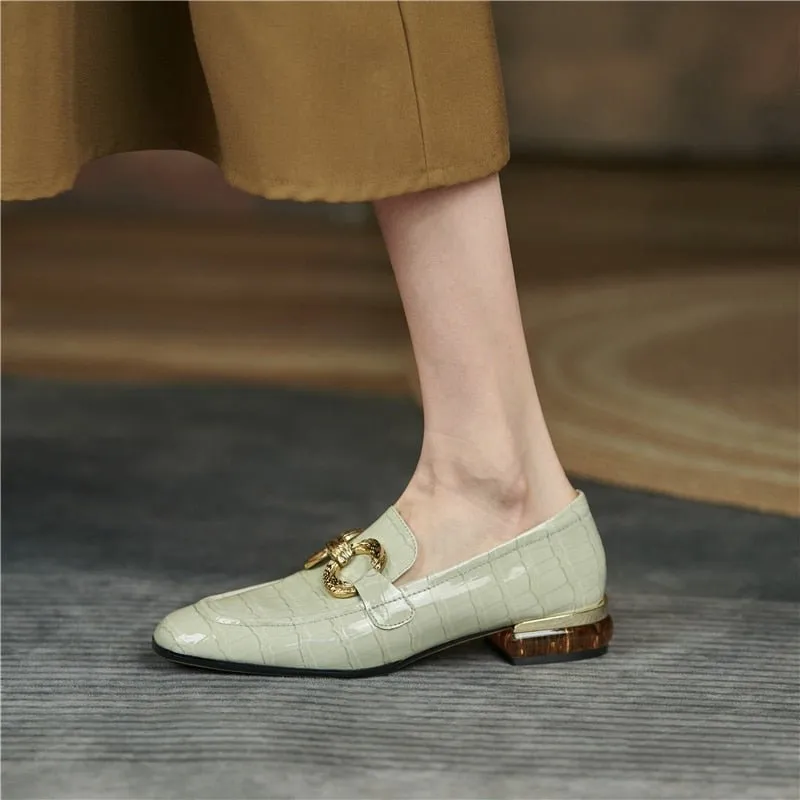 AlliGlam Slip-On Brogue Shoes