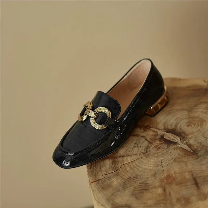 AlliGlam Slip-On Brogue Shoes