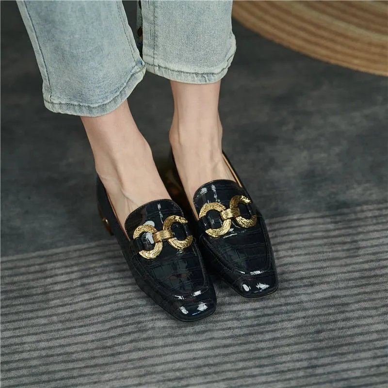 AlliGlam Slip-On Brogue Shoes