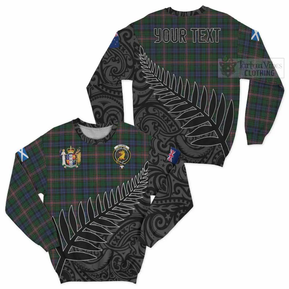 Allison Crest Tartan Sweatshirt with New Zealand Silver Fern Half Style