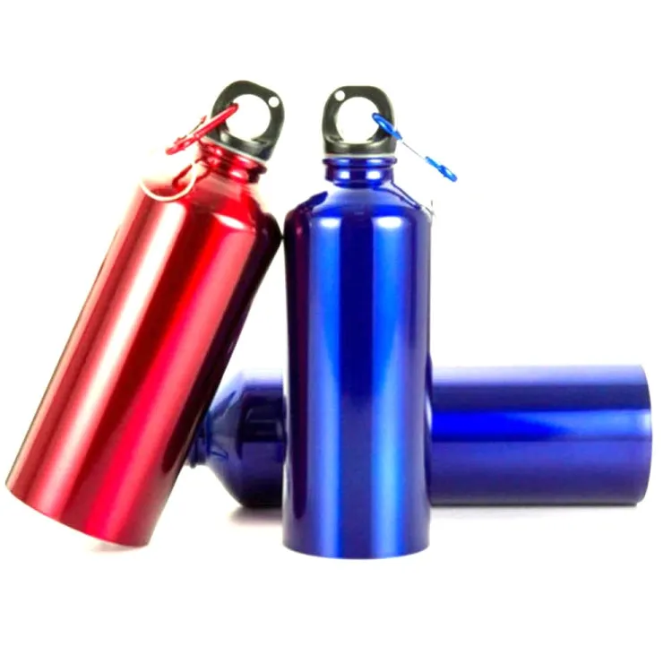 Aluminum Outdoor Sports Water Bottle Portable Mountaineering Bottle Riding Water Bottle, Capacity:600ml(Blue)