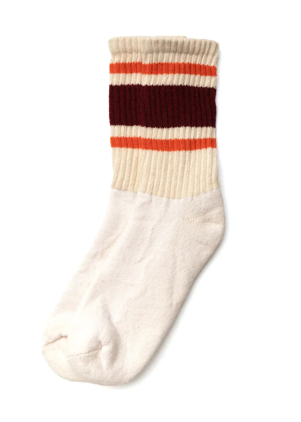 American Trench retro stripe socks berry/orange