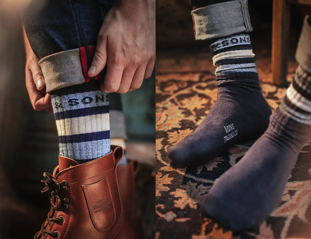 &SONS Baseline Socks Navy