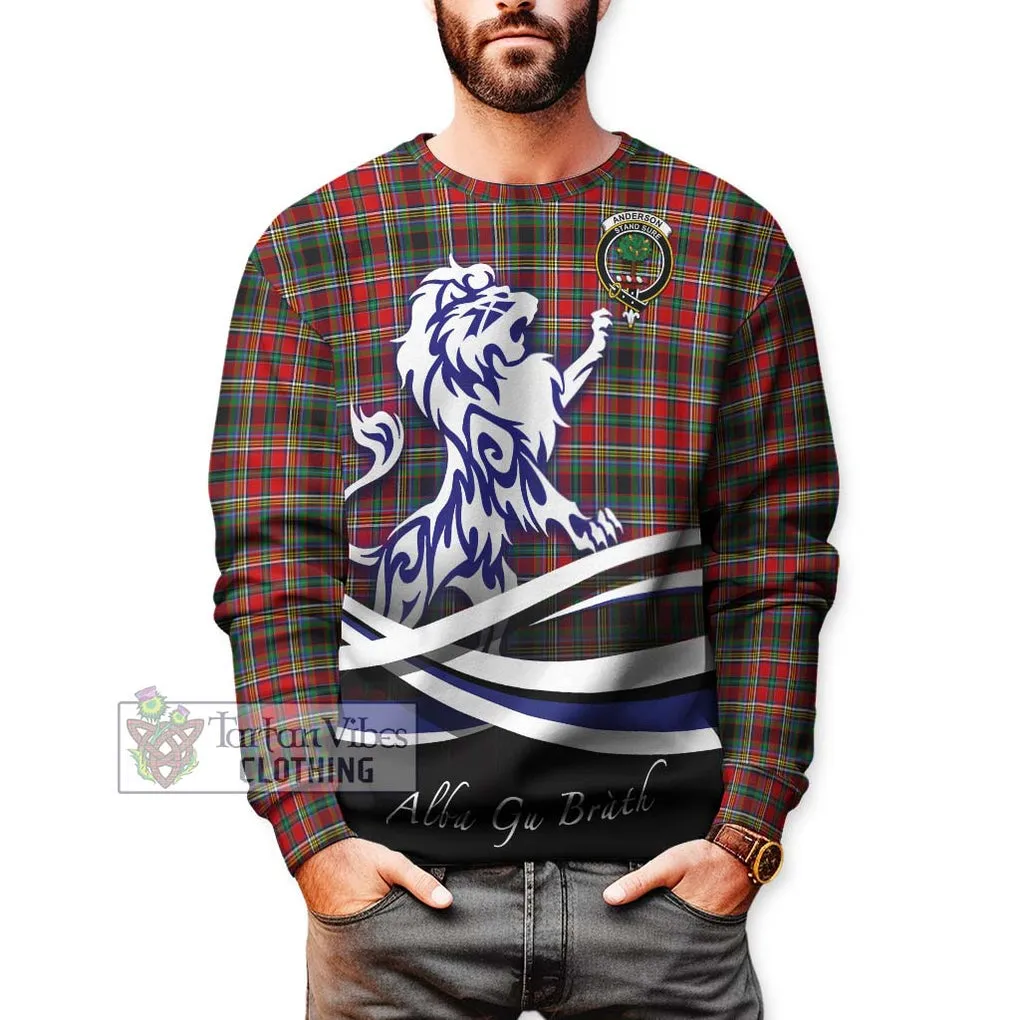 Anderson of Arbrake Tartan Sweatshirt with Alba Gu Brath Regal Lion Emblem