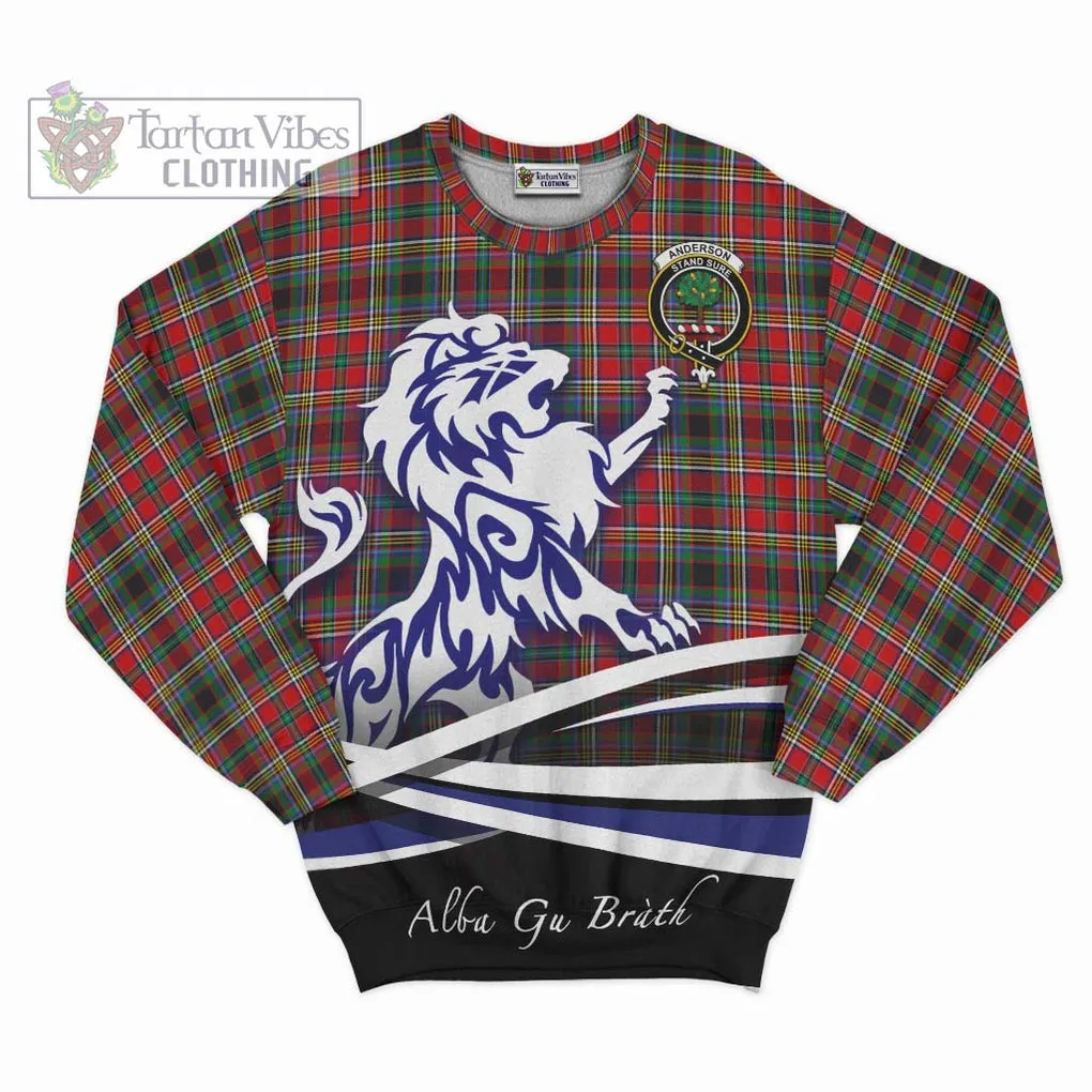 Anderson of Arbrake Tartan Sweatshirt with Alba Gu Brath Regal Lion Emblem