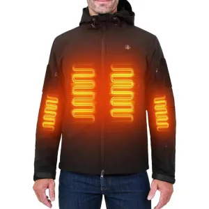 ANTARCTICA GEAR Heated Jacket for Men Winter Coat with 12V 16000Mah Battery Pack, Soft Shell Heating Hood Jacket