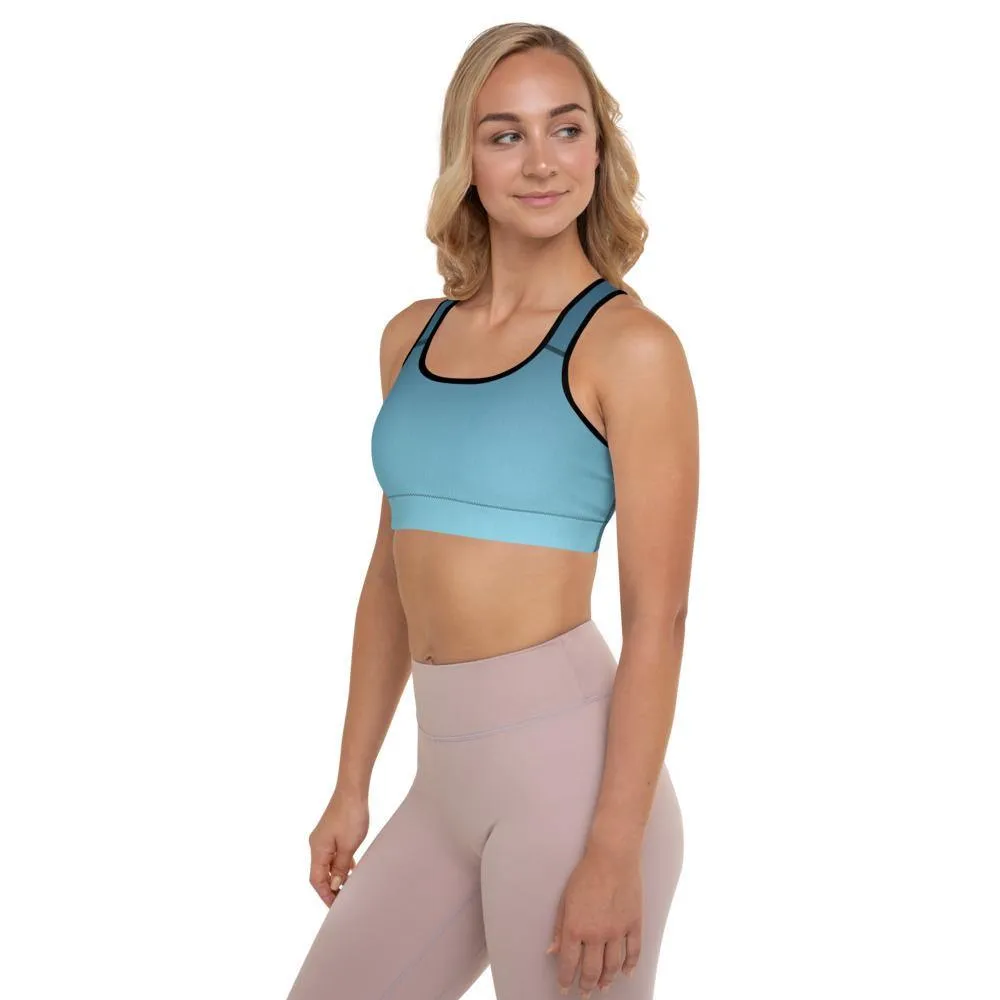 Arctic Sky Ombre Padded Sports Bra