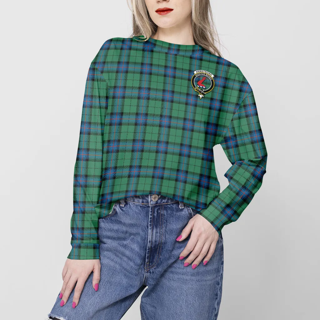 Armstrong Ancient Tartan Sweatshirt with Family Crest