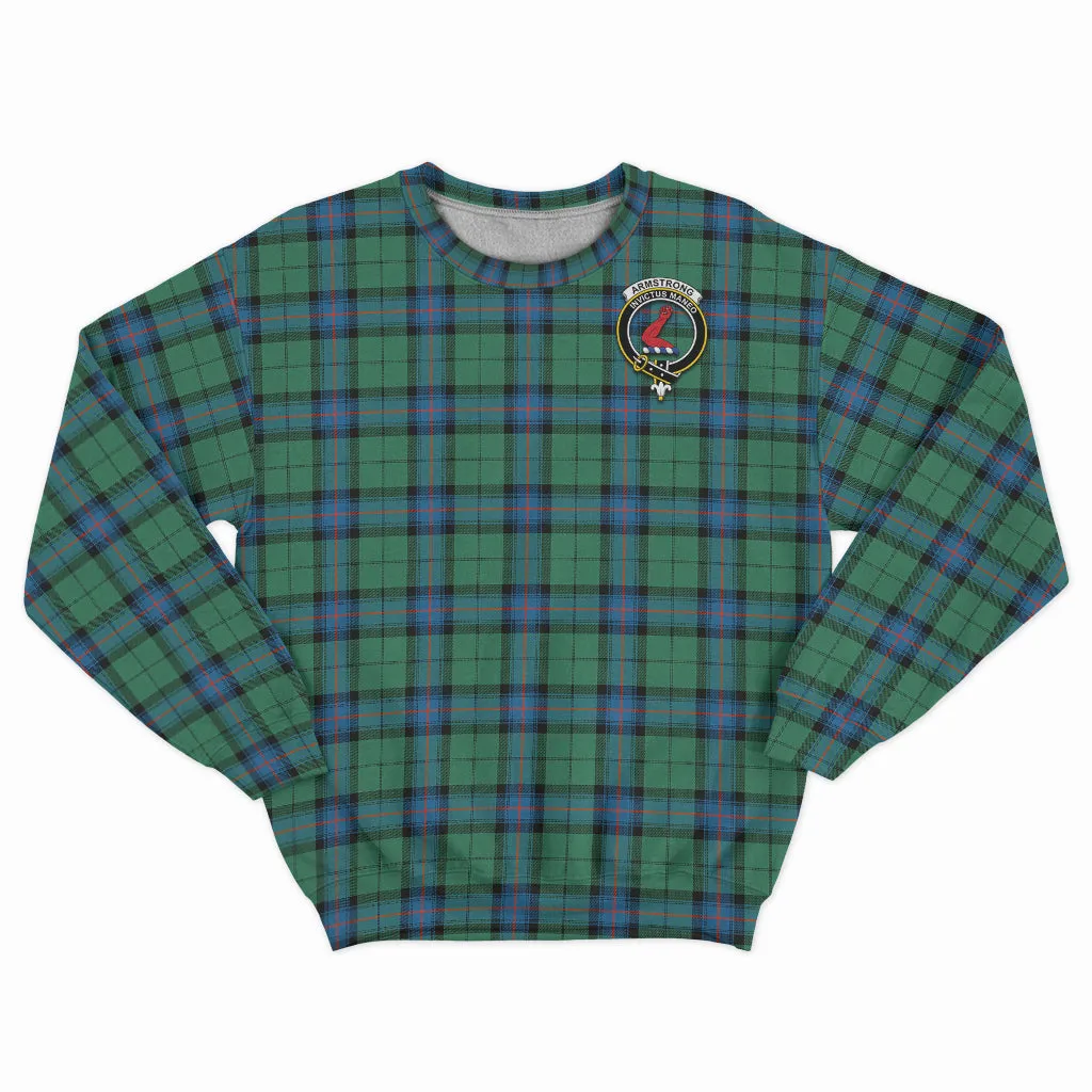 Armstrong Ancient Tartan Sweatshirt with Family Crest