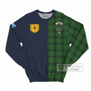 Arthur Highland Tartan Sweatshirt Alba with Scottish Lion Royal Arm Half Style