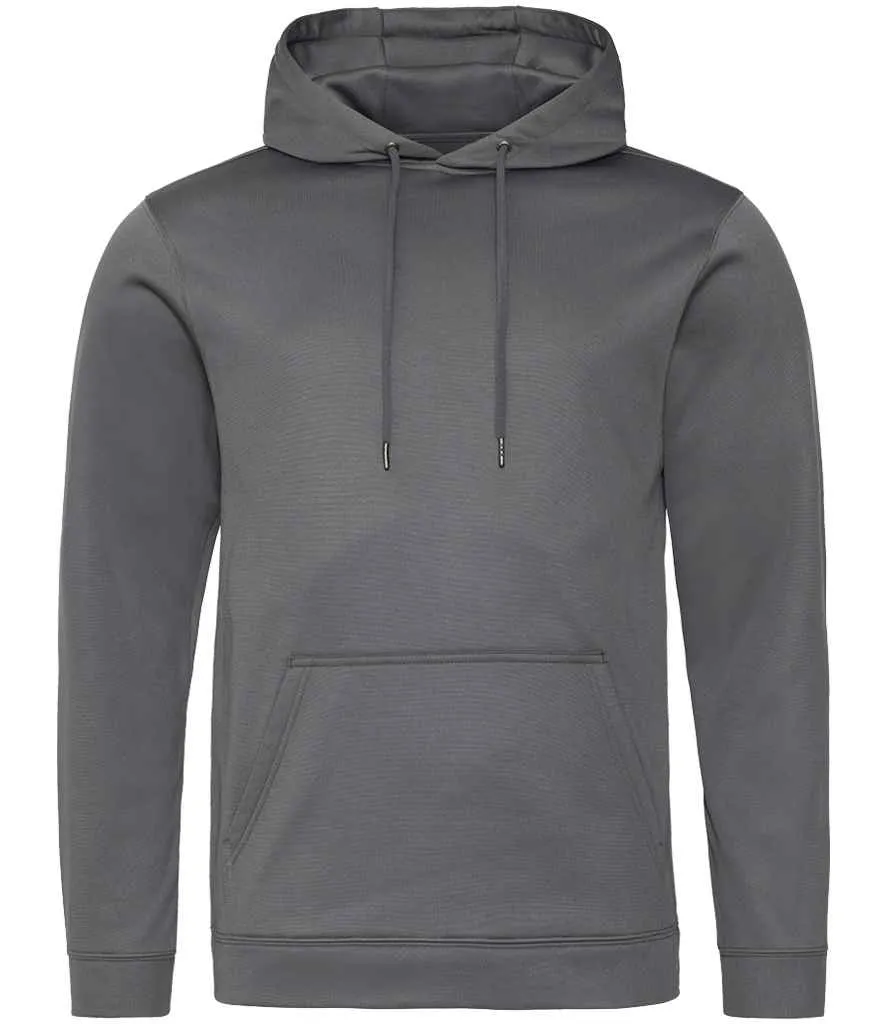 AWDis Sports Polyester Hoodie | Steel Grey