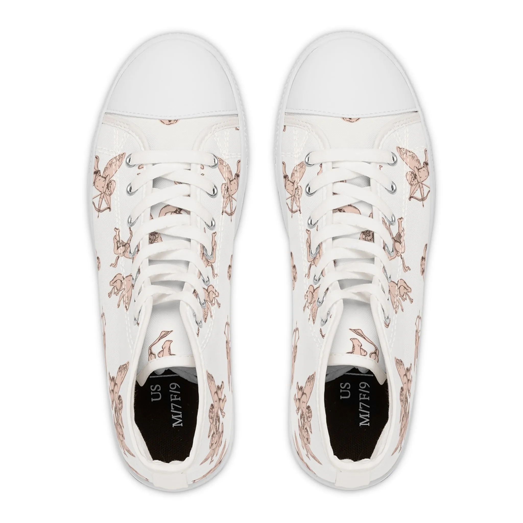 Baby Cupid Pattern Women's High Top Sneakers