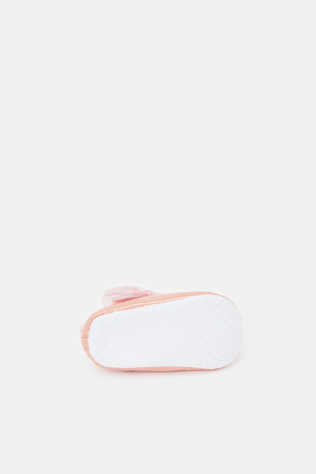 Baby Pink Bow Pram Shoe