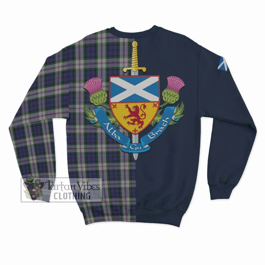 Baird Dress Tartan Sweatshirt Alba with Scottish Lion Royal Arm Half Style