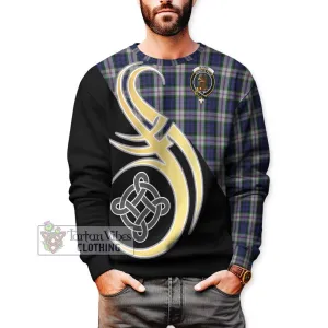 Baird Dress Tartan Sweatshirt with Family Crest and Celtic Symbol Style