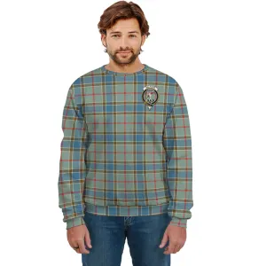 Balfour Blue Tartan Sweatshirt with Family Crest