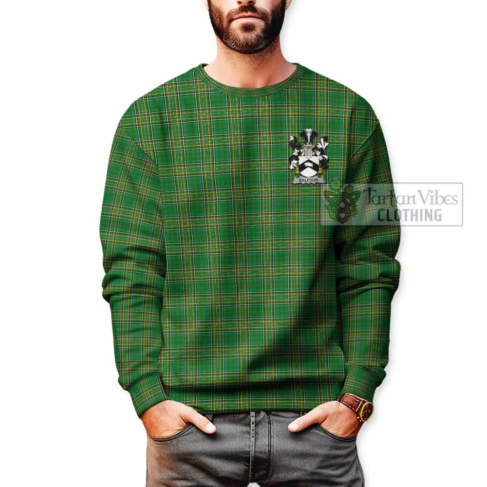 Balfour Irish Clan Tartan Sweatshirt with Coat of Arms