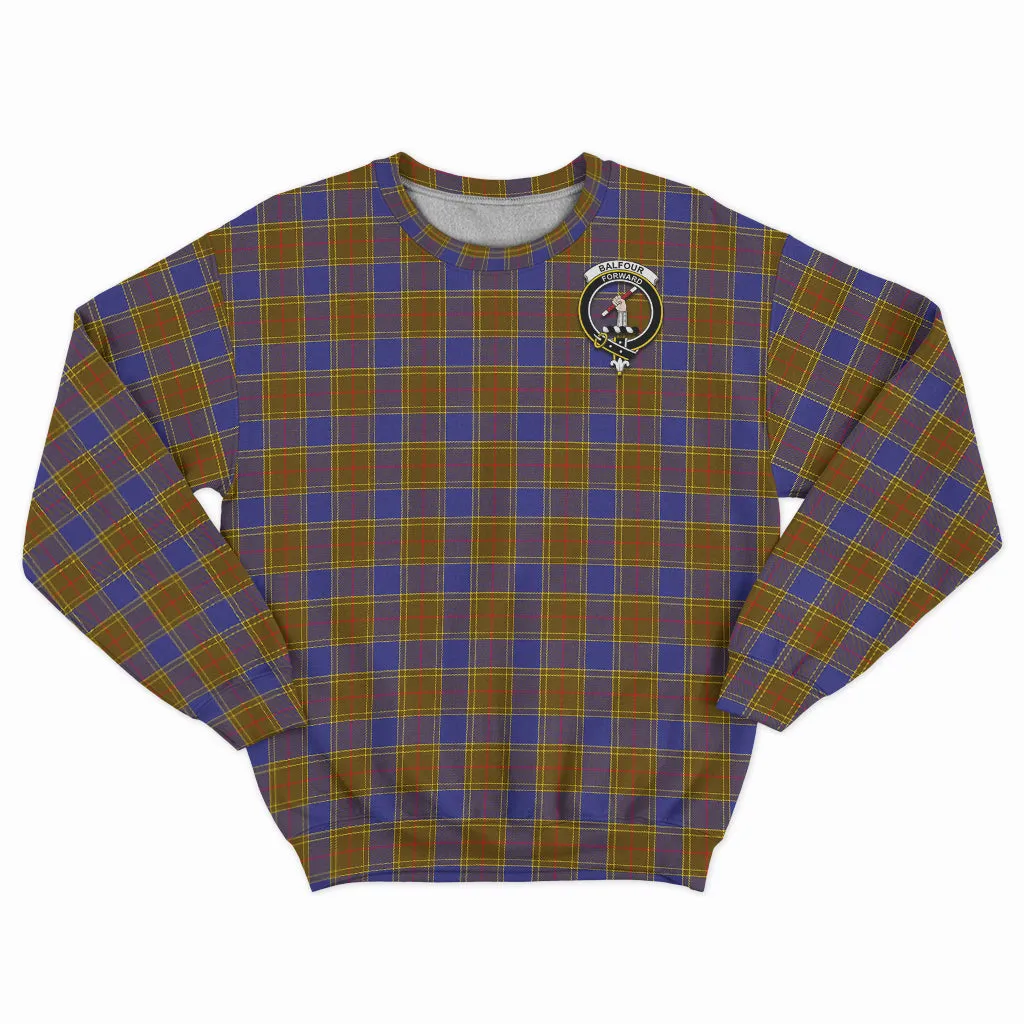 Balfour Tartan Sweatshirt with Family Crest