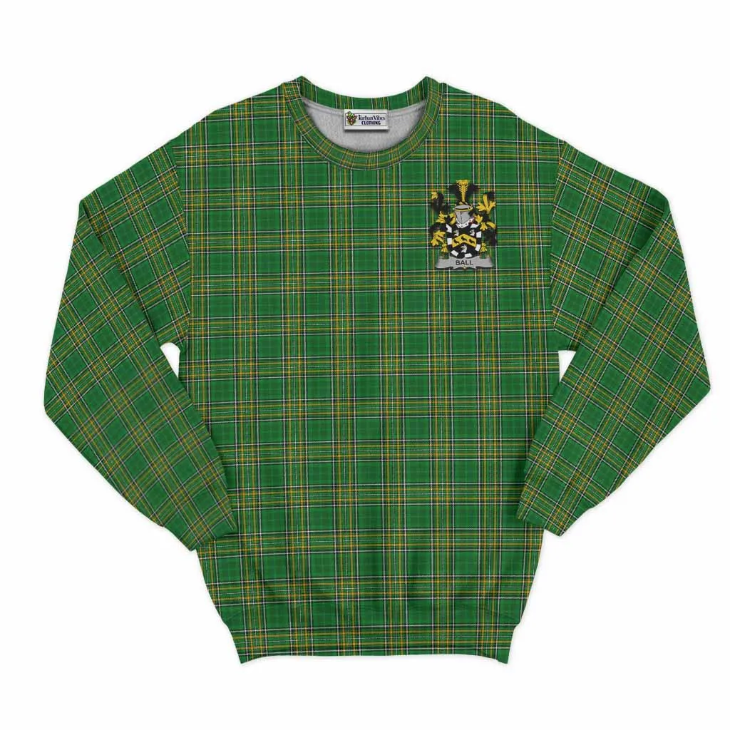 Ball Irish Clan Tartan Sweatshirt with Coat of Arms