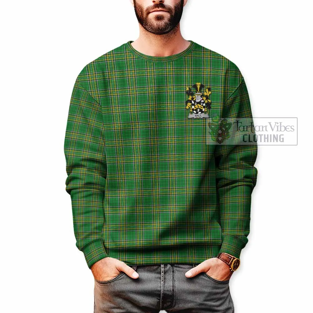 Ball Irish Clan Tartan Sweatshirt with Coat of Arms