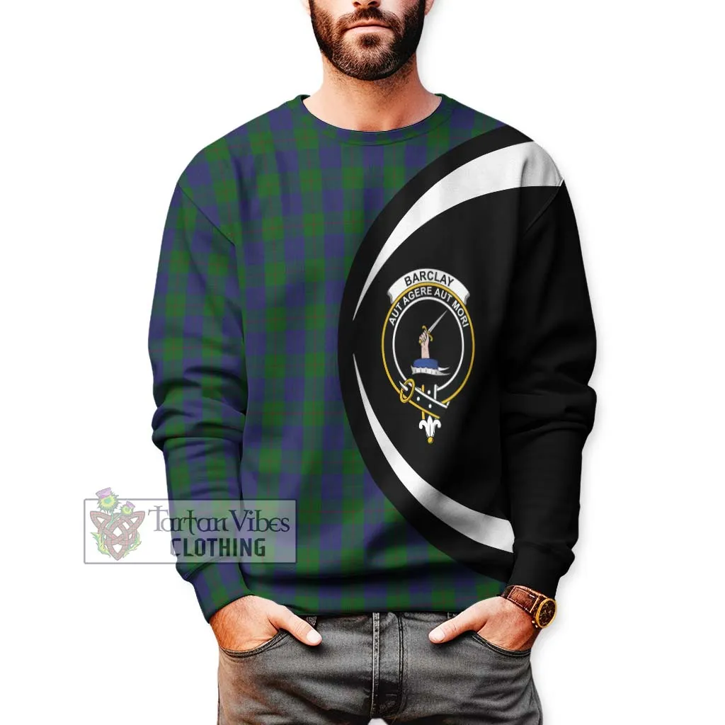 Barclay Tartan Sweatshirt with Family Crest Circle Style