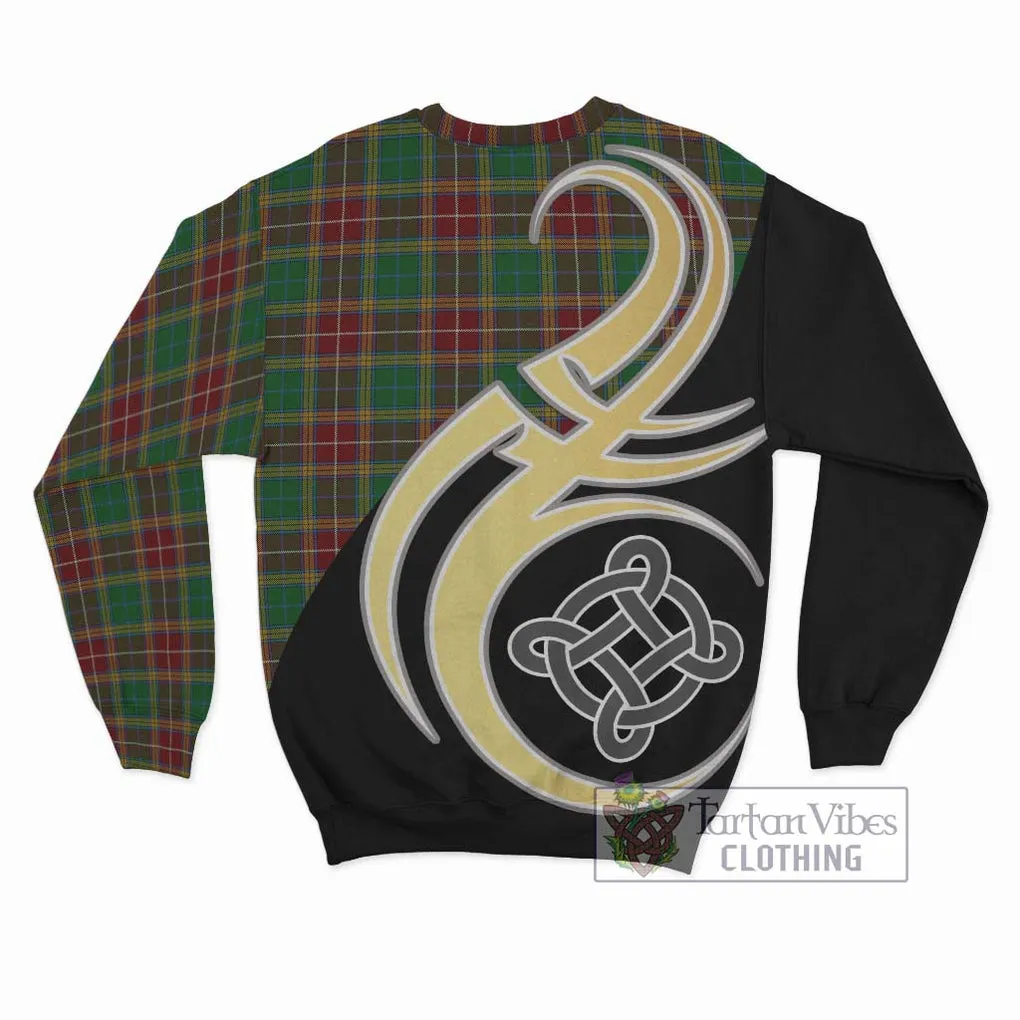 Baxter Tartan Sweatshirt with Family Crest and Celtic Symbol Style