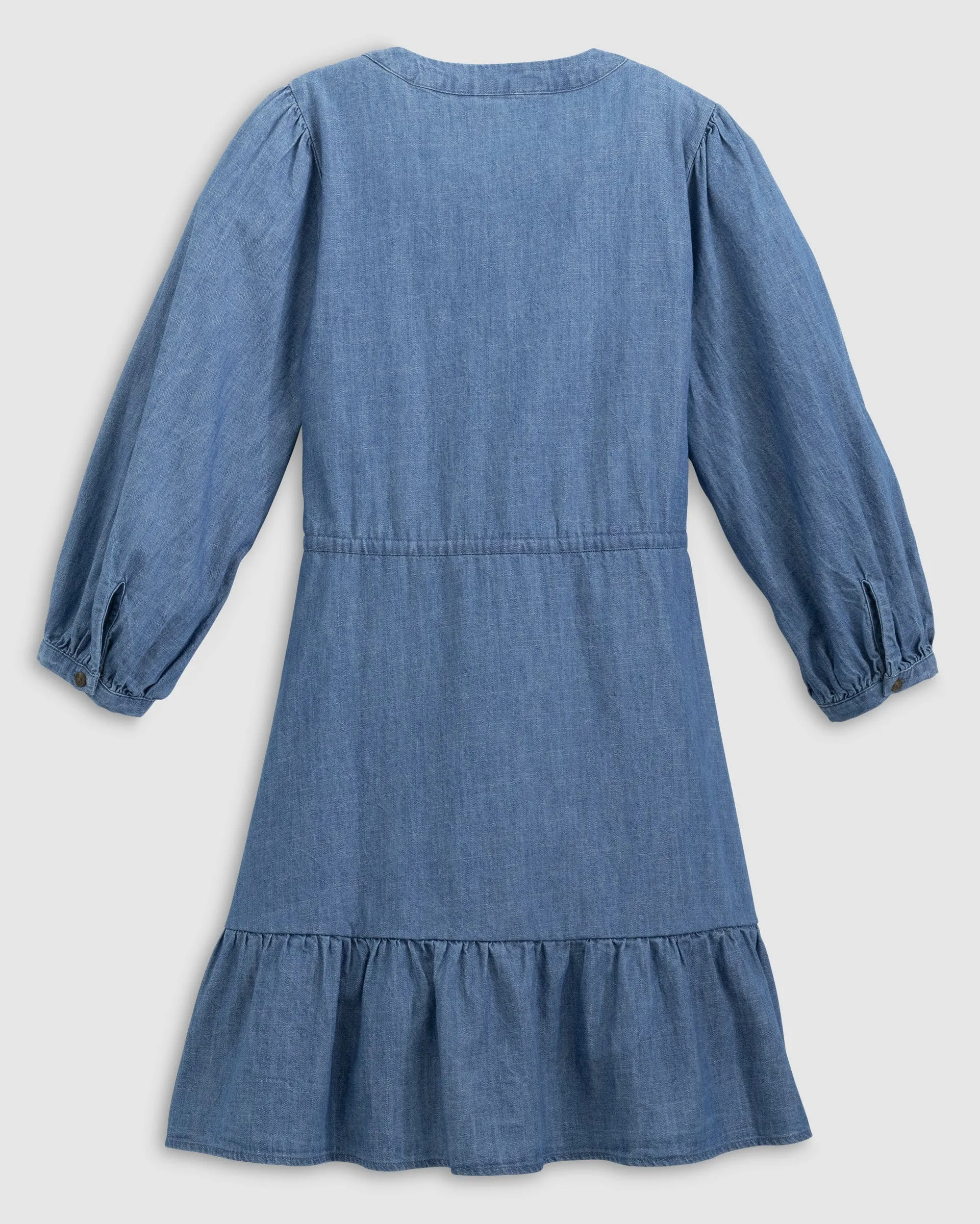 Becca Tiered Chambray Mini Dress