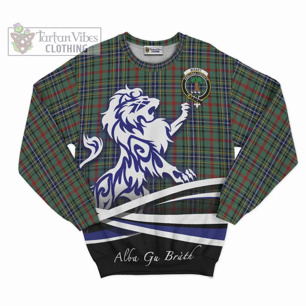 Bisset Tartan Sweatshirt with Alba Gu Brath Regal Lion Emblem