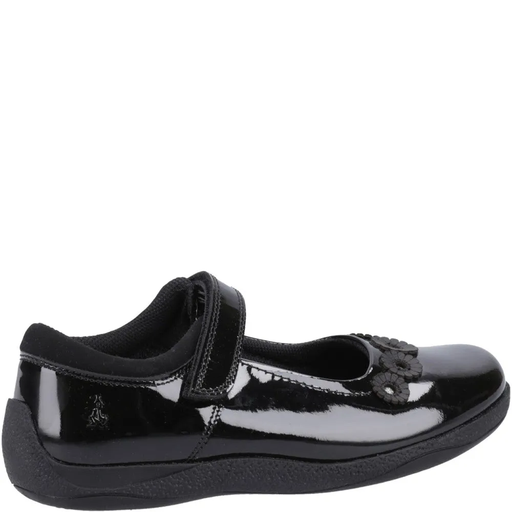 Black Christina Patent Junior School Shoes