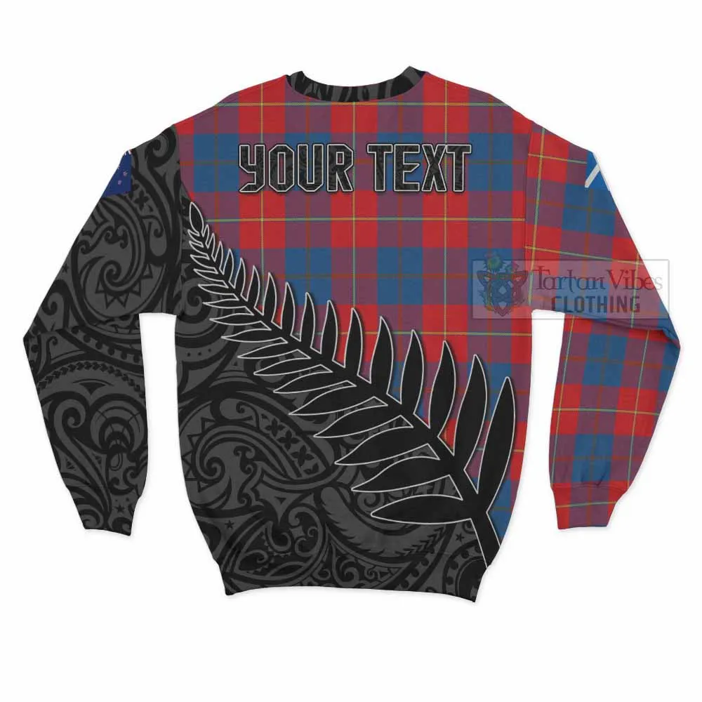 Blane Crest Tartan Sweatshirt with New Zealand Silver Fern Half Style