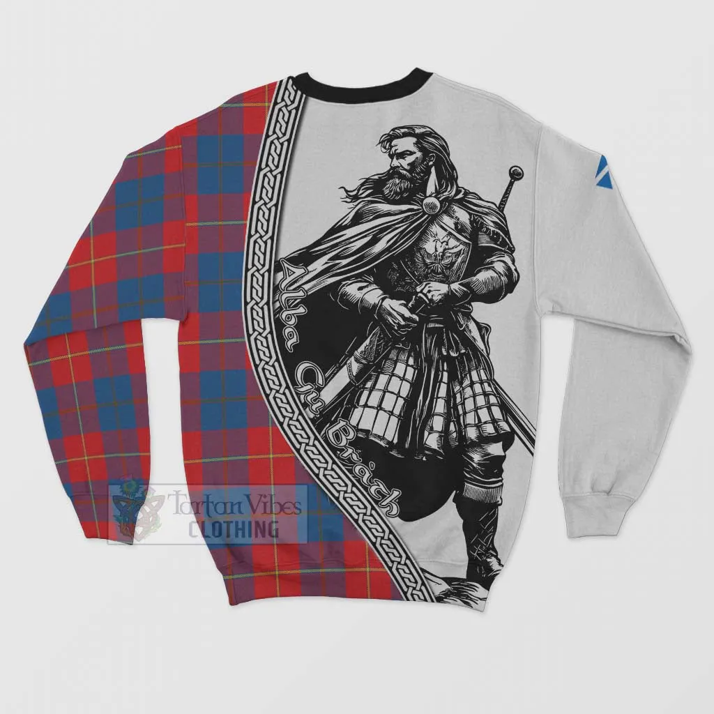 Blane Tartan Clan Crest Sweatshirt with Highlander Warrior Celtic Style