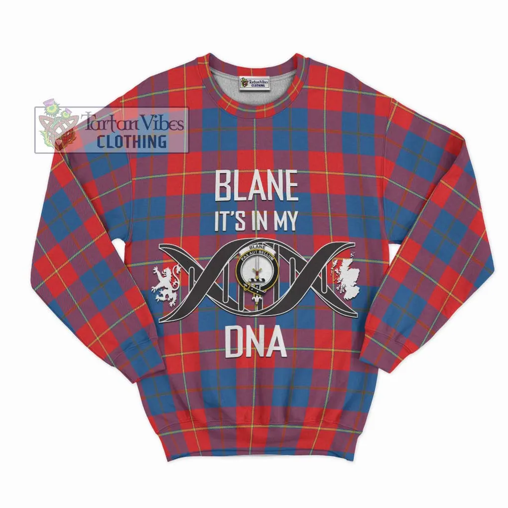 Blane Tartan Sweatshirt with Family Crest DNA In Me Style